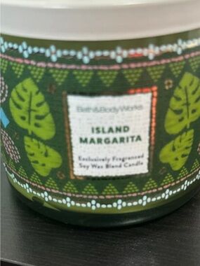 Bath & Body Works Island Margarita Green Patterned Soy Candle